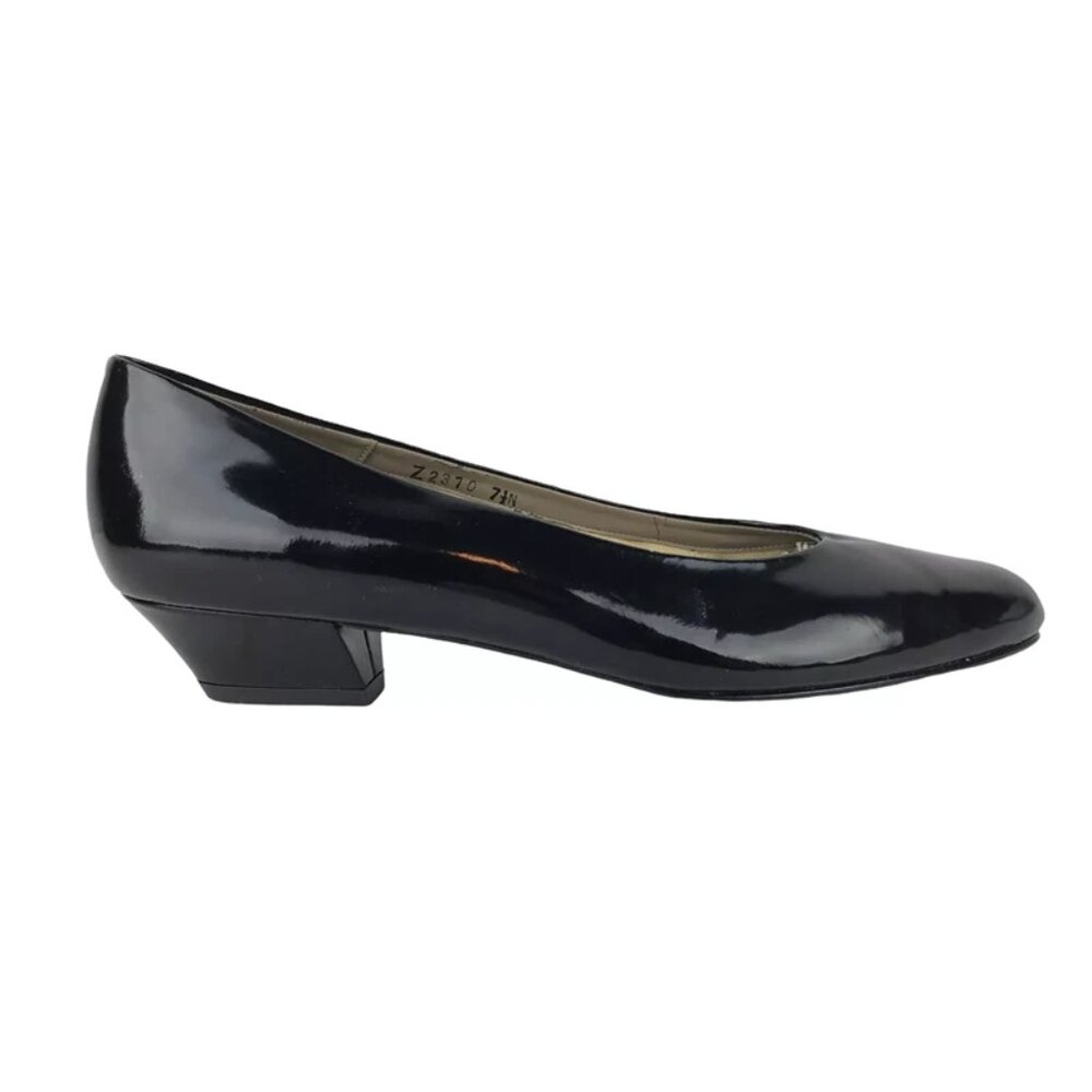 Florsheim Womens Comfortech Black Pointed Toe‎ Block Pump Heel Size US 7.5 N
